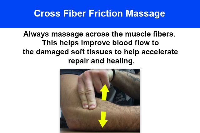 Self-massage for tennis elbow
