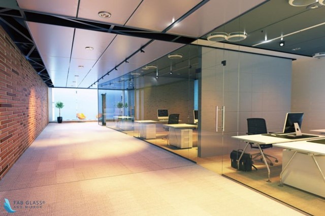 Add a Translucent Glass Door for a Refreshing Change in Your Office