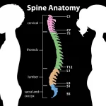A diagram showing the ligamentum flavum location within the spinal canal and its proximity to spinal nerves