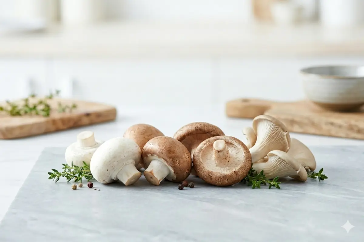 This high-quality image beautifully highlights the natural ingredients discussed in the article about why you should eat mushrooms.