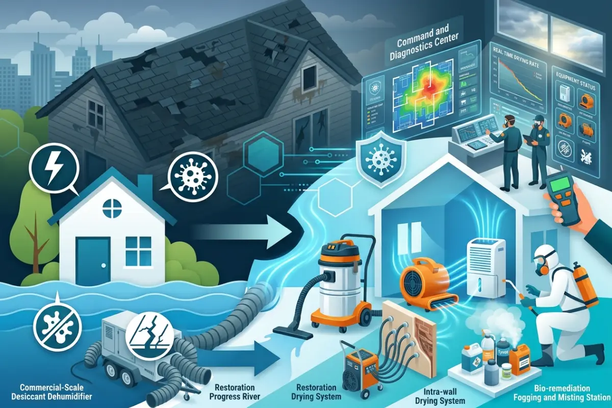 How Restoration Professionals Handle Severe Flood Damage